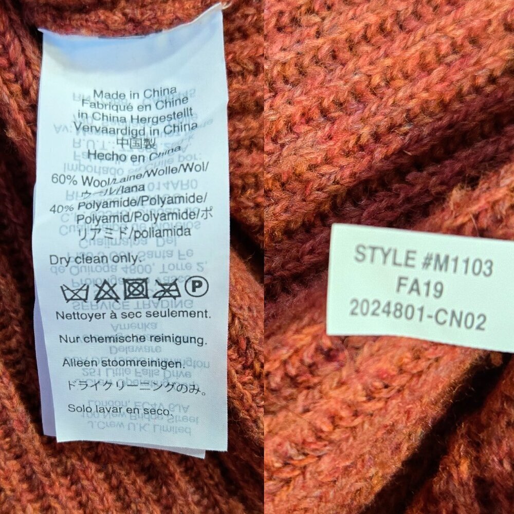 Cozy V-Neck Ribbed Sweater - Rust - Picture 8 of 8